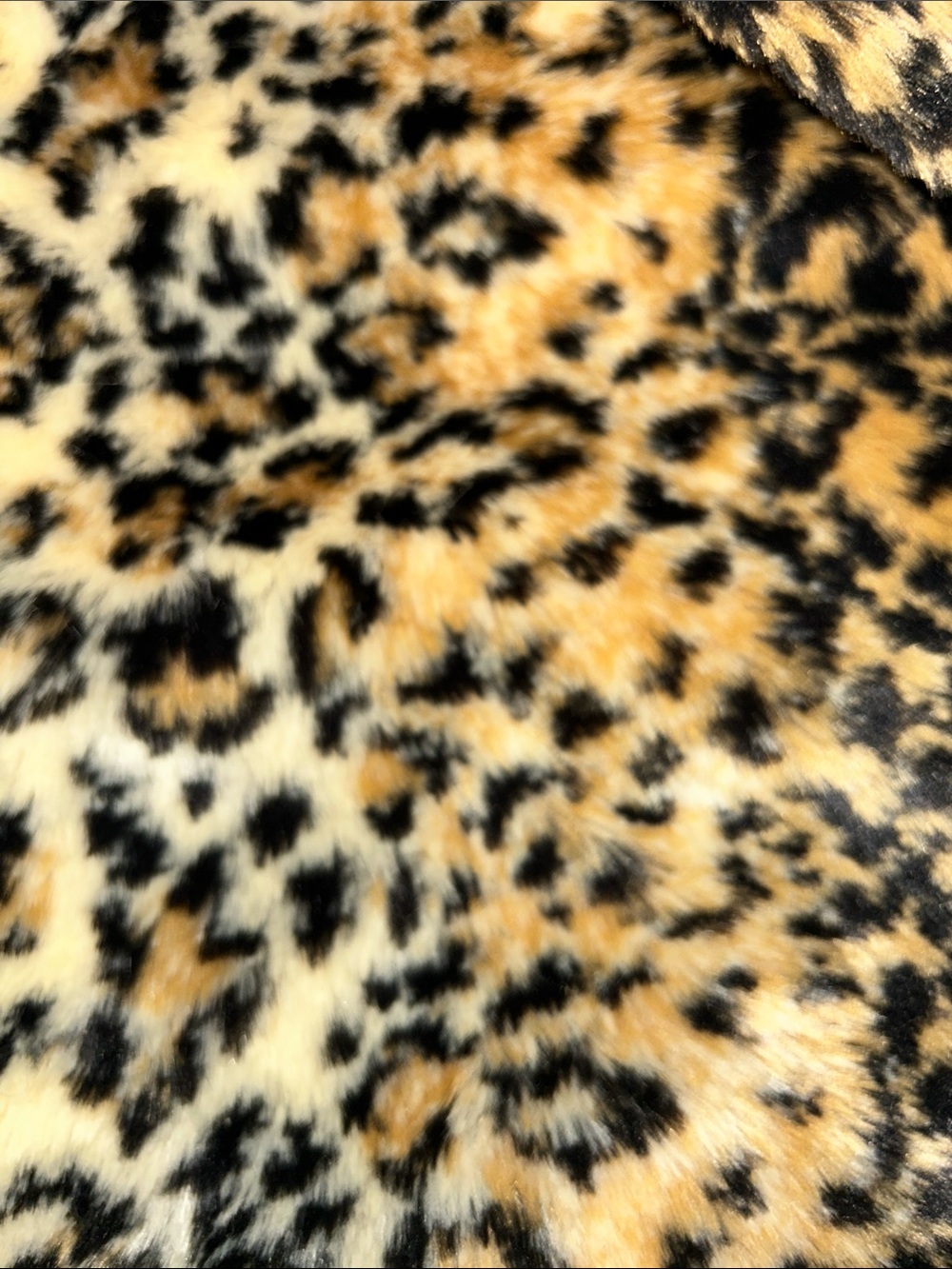 XOXO Faux Fur Leopard Print Belted Jacket in Brown and Black - Picture 4 of 5